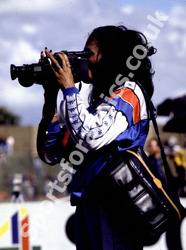 The late Florence Griffith Joyner from USA competing at Gateshead