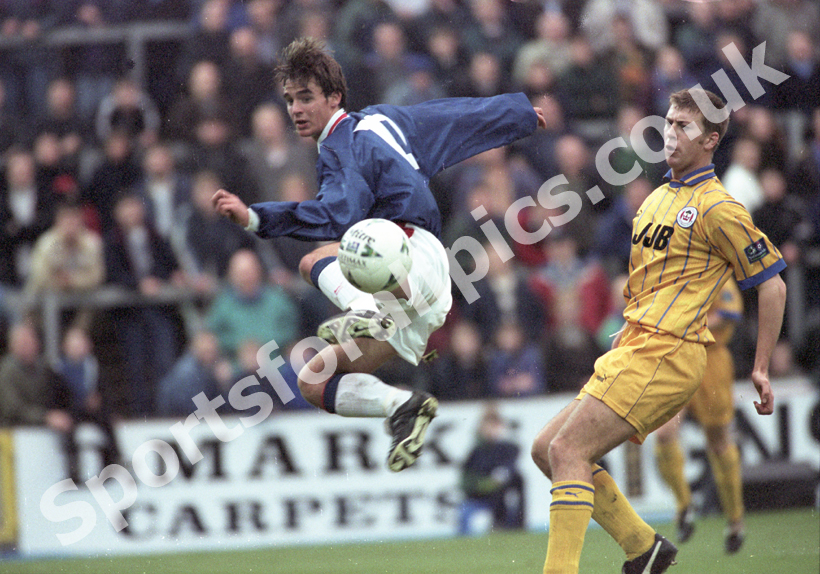 Matt Jansen playing for Carlisle United